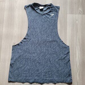 Gymshark Mens Gray Sleeveless Workout Tank Top L Lightweight Activewear